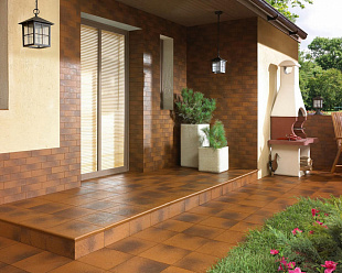 Фронтальная клинкерная ступень с капиносом Paradyz Semir Beige, 330*299*11 мм Hit Ceramics