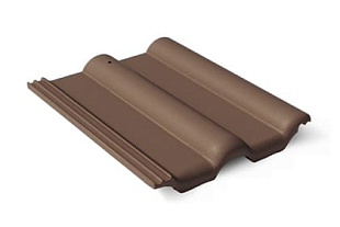 Франкфуртская Рядовая черепица Темно-коричневая BRAAS