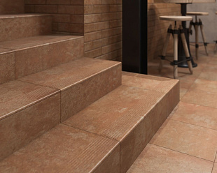 Фронтальная клинкерная ступень простая Paradyz Ilario Ochra, 300*600*11 мм Hit Ceramics