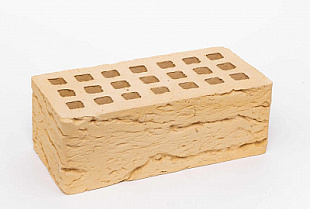 Кирпич лицевой пустотелый Слоновая Кость Глубокий Рустик 0.9 НФ