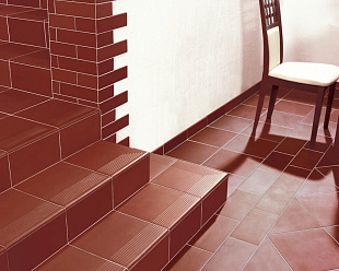 Фронтальная клинкерная ступень простая Paradyz Natural Rosa Duro, 300*300*11 мм Hit Ceramics