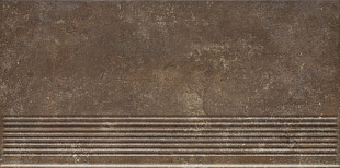 Фронтальная клинкерная ступень простая Paradyz Ilario Brown, 300*600*11 мм Hit Ceramics