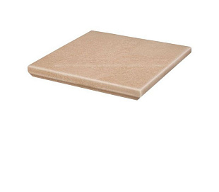 Угловая клинкерная ступень с капиносом Paradyz Mattone Sabbia Beige, 330*330*11 мм Hit Ceramics