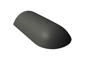 Франкфуртская Начальная хребтовая черепица Черная BRAAS