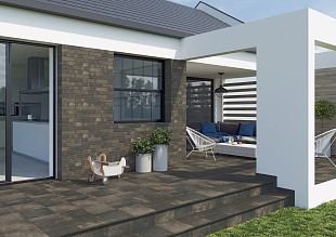 Клинкерная фасадная плитка Paradyz Scandiano Brown Hit Ceramics