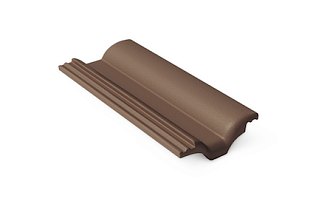 Таунус Половинчатая минеральная черепица Темно-коричневая BRAAS