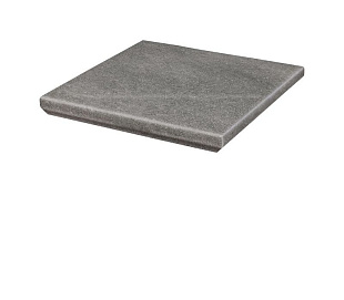 Угловая клинкерная ступень с капиносом Paradyz Mattone Sabbia Grafit, 330*330*11 мм Hit Ceramics