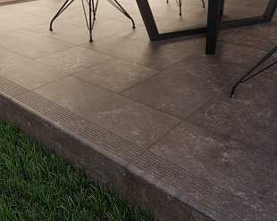 Угловая клинкерная ступень с капиносом Paradyz Ilario Brown, 330*330*11 мм Hit Ceramics