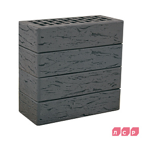 кирпич облицовочный пустотелый графитовый 1NF рустик ЛСР