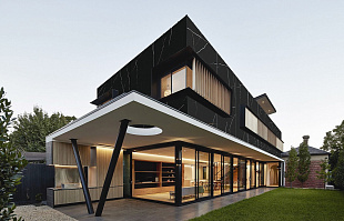 Фасадная плита фиброцементная Panda Digital Камень Мрамор Дарк